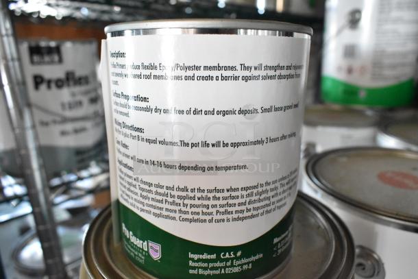 Alt text: "Pro Guard 1501 Proflex Primer Part A Flexible Epoxy can, featuring detailed instructions and Pro Guard logo."