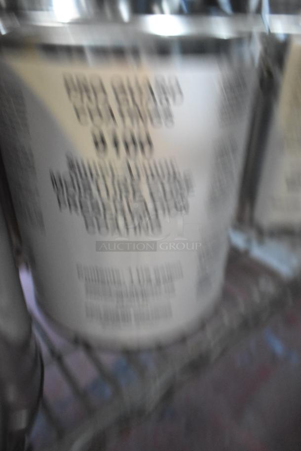 22 Pro Guard chemical containers, including 9100 Super Armor Moisture Cure Preservation Coating, 1501 Part A.