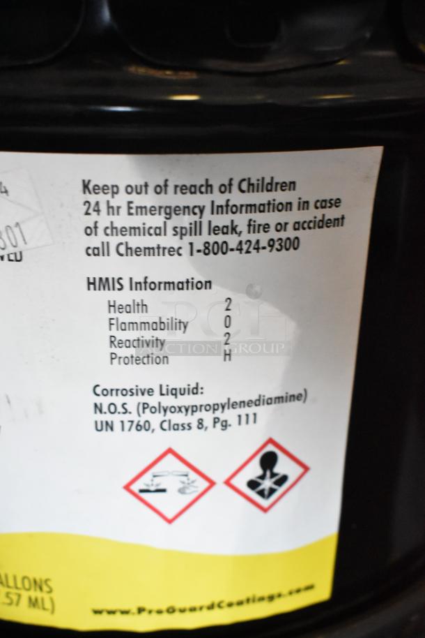 Set of 16 Pro Guard chemicals, includes 1524 Part B Clear Blue Proflex Primer. Label details emergency contact and hazard info.