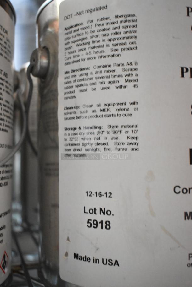 19 Pro Guard Chemicals, including 9620 Part A. Features application instructions. Lot No. 5918, Made in USA.