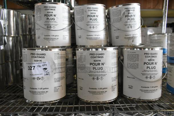 86 Pro Guard Chemicals: 1501 Part B, 9201K Pour N Plug, EPDM White. Each 1-gallon, USA made, lot 6967.