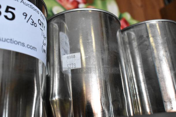 89 Pro Guard chemical cans with auction label, stainless steel, lot number 9988, item number 5278.