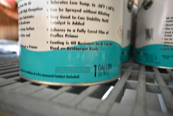 16 Pro Guard chemical containers, including 9101 Moisture Cure and Well Bred Brown EPDM, 1-gallon size each, new condition.