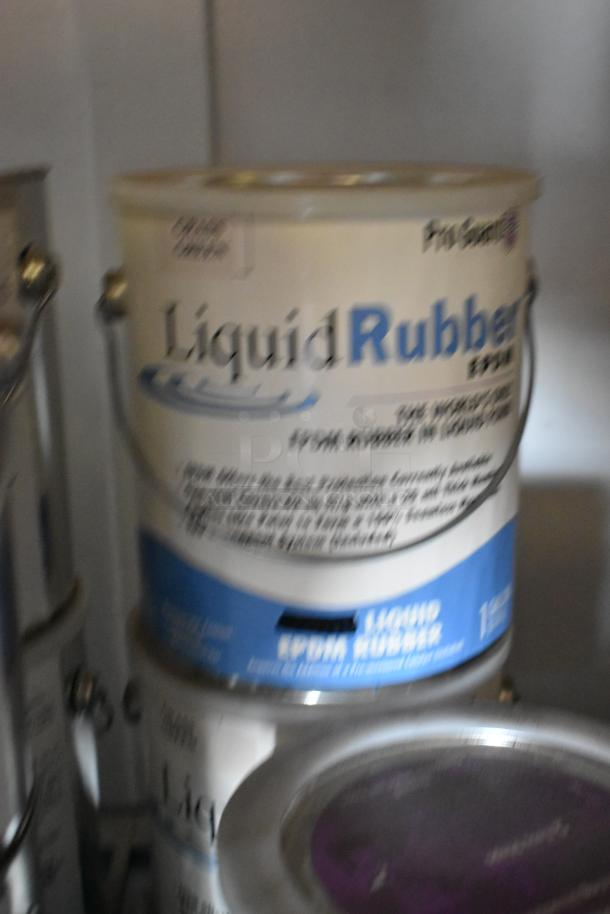 25 Pro Guard chemicals including MC Poly Restoration Coating Part B, Liquid Rubber Patina Green. Multi-item auction lot.