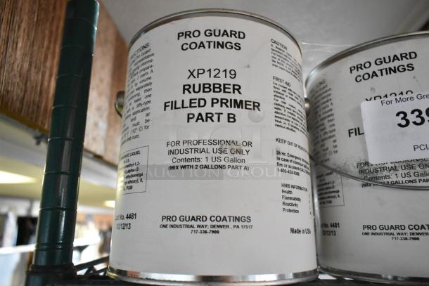 13 Pro Guard Chemicals including XP1219 Rubber Filled Primer Part B, 1500 Pro Flex Hardener, Iron Mountain EPDM Rubber.