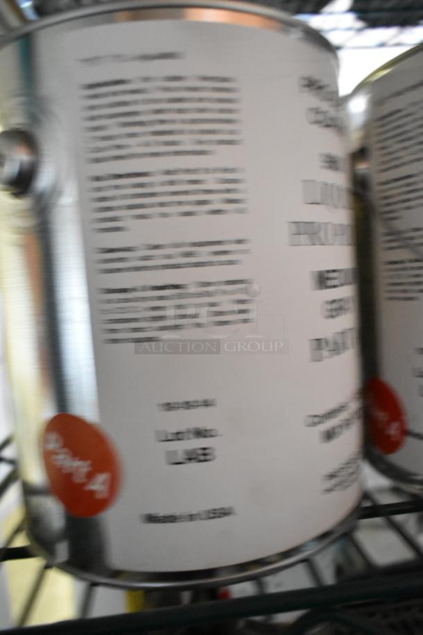 18 Pro Guard chemical cans, including 9608 Medium Gray Part A and Liquid Rubber EPDM White. Various labels visible.