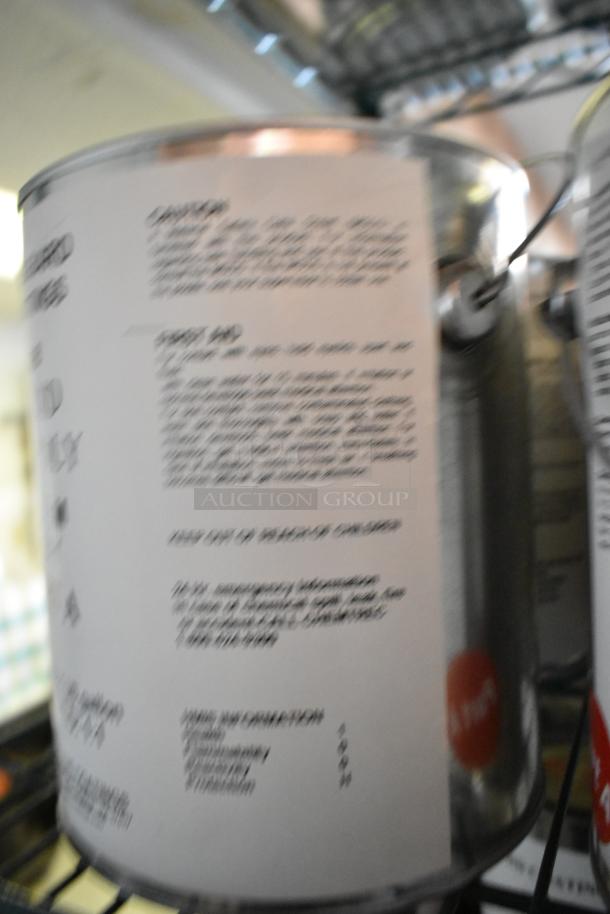 18 Pro Guard chemicals, including 9608 Medium Gray Part A and Liquid Rubber EPDM. Condition: various. Contains safety labels.