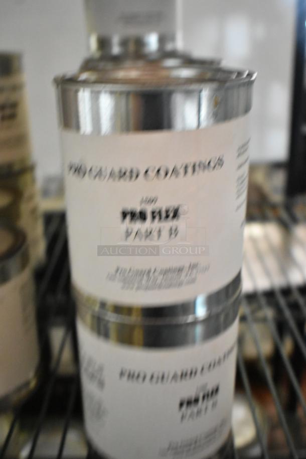 41 Pro Guard Chemicals, including Pro Flex Black Part A and MC Poly Restoration Coating, in original containers.