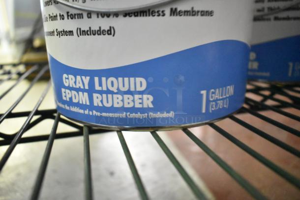1-gallon Pro Guard Gray Liquid EPDM Rubber, seamless membrane coating, includes pre-measured catalyst. 24 units available.