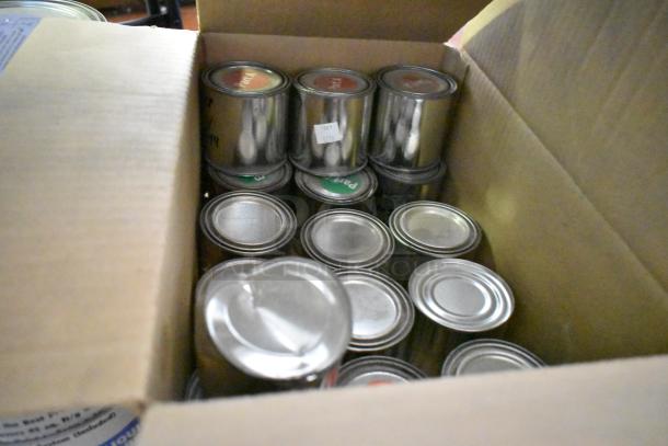 24 cans of Pro Guard Chemicals, various types including Gray Liquid Rubber EPDM, packed in an open cardboard box.