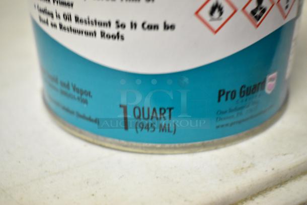 19 Pro Guard chemicals, including 9101 Moisture Cure Liquid Rubber, 1 quart, new, labeled for oil resistance, 19x bid.