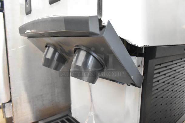BRAND NEW 2024 Scotsman HID312AB-1A Meridian Ice Machine, stainless steel, countertop model with push button dispensing.
