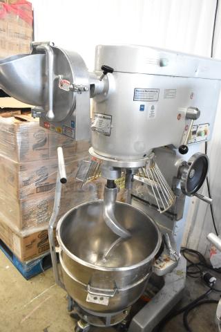 2022 Precision HD-60 60 Quart Dough Mixer with bowl, dolly, guard, Pelican head, and dough hook. 220V, 3 phase.