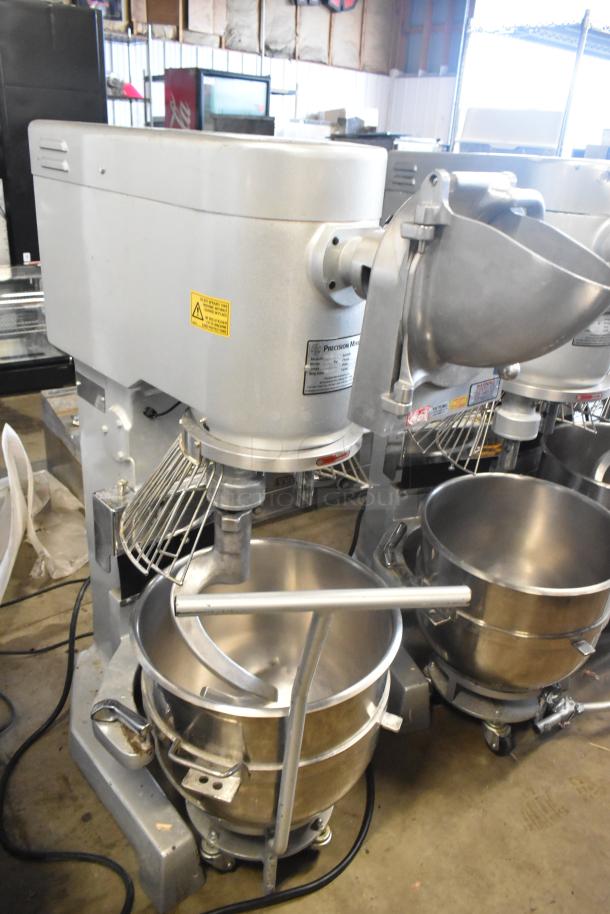 2021 Precision HD-60 60 Quart Dough Mixer with bowl, dolly, guard, and Pelican head. 220V, 3-phase. Commercial use.