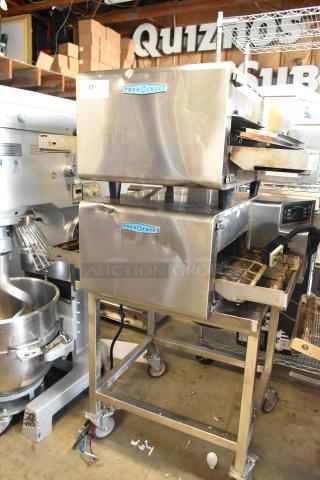 2 2021/2022 Turbochef HhC2020 Stainless Steel Commercial Electric Powered Conveyor Pizza Oven on Commercial Casters. 208/240 Volts, 1 Phase.  2 Times Your Bid! - Item #1209599