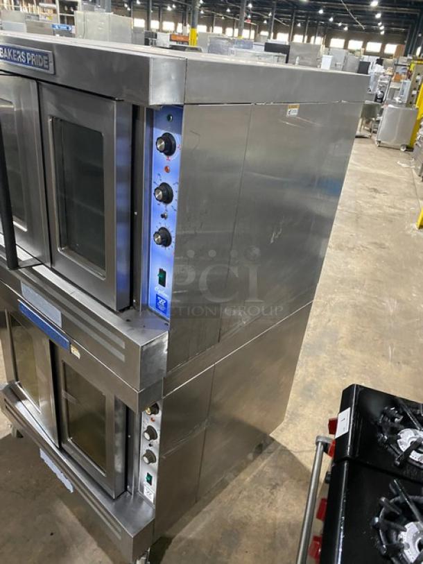 Bakers Pride Cyclone Series double convection oven, stainless steel, natural gas, model GDCO-G1, on casters.