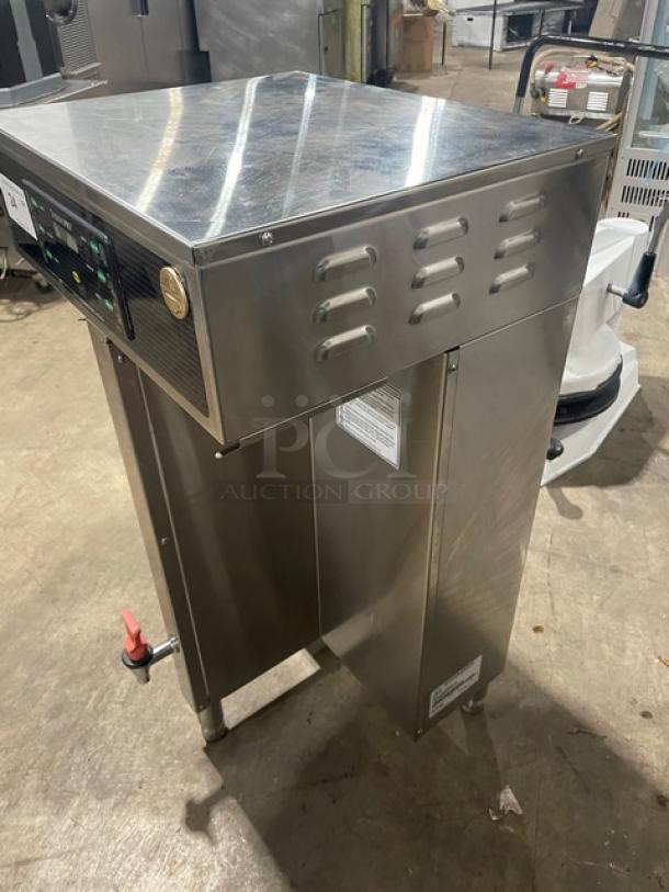Curtis ThermoPRO Series TP2T10A3100 stainless steel twin thermal-server coffee brewer, countertop model with hot water dispenser.