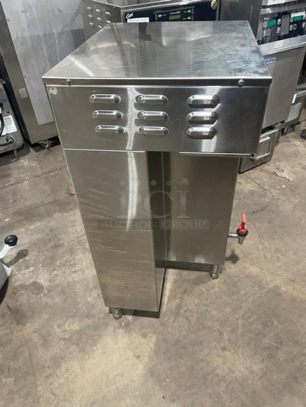 Curtis ThermoPRO Series TP2T10A3100 twin automatic coffee brewer, stainless steel, with hot water dispenser, on legs, 220V, 1 phase.