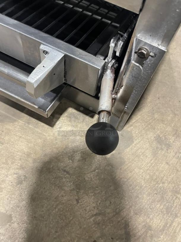 Jade Range stainless steel overhead salamander broiler, natural gas, excellent condition, features sturdy handle.