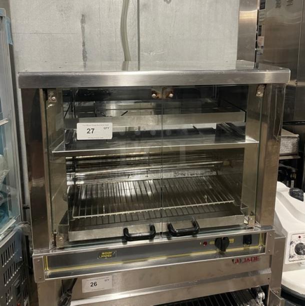 Equipex Sodir Series RBE4 stainless steel countertop rotisserie roaster oven/warmer, 208/240V, excellent condition.