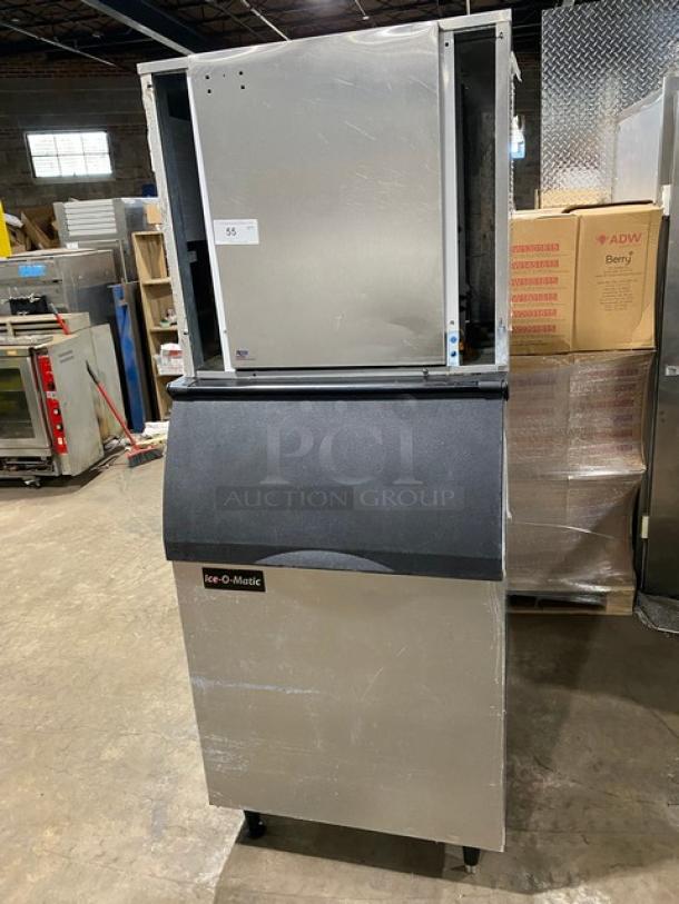 Ice-O-Matic CIM1136HA4 ice maker, commercial, stainless steel, on legs, electric, 208-230V, air-cooled, half cube.