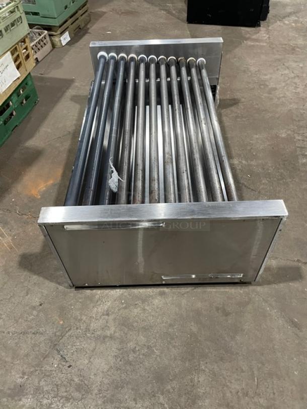 Star Grill-Max Pro 50SCE hot dog roller, 2018 model, stainless steel, commercial grade, holds 50 dogs, electric, 120V.