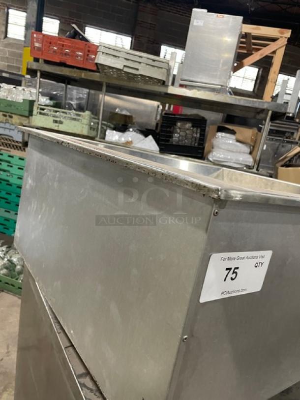 Hatco CWBX-2 stainless steel refrigerated drop-in cold unit, single-well, electric, 120V, commercial use, visible wear.