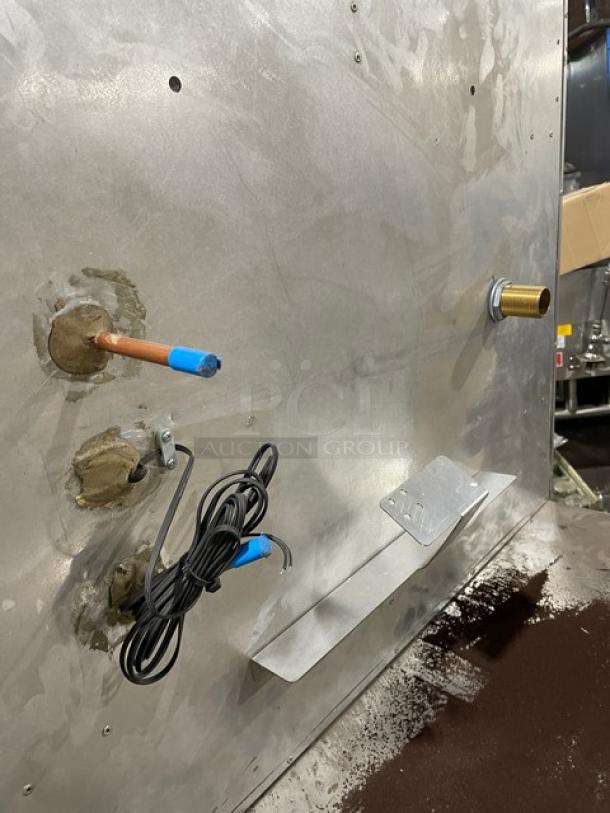 Hatco CWBX-2 stainless steel refrigerated drop-in cold unit, 120V, single-well, visible wiring and tubing, model and serial number.
