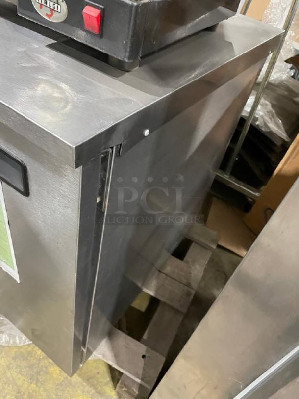 Delfield Enodis Series stainless steel undercounter refrigerator, Model 406STAR2, single door, used condition, 115V.