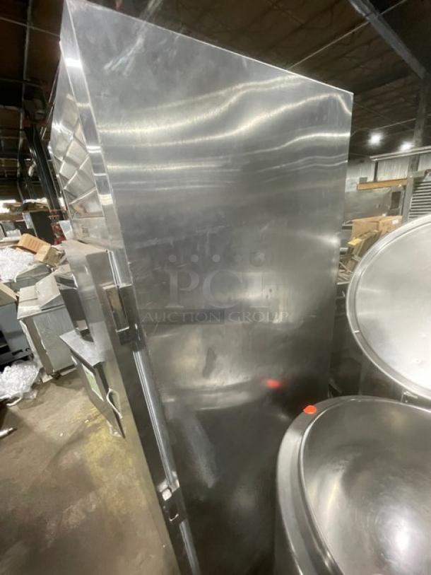 Traulsen commercial stainless steel single door roll-in refrigerator, model ARI134LUTFHS, 115V 1-phase, in used condition.