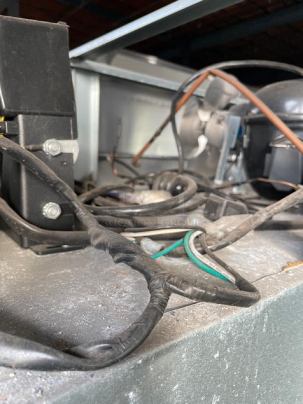 Turbo Air M3 Series parts with wires and components visible, for Model M3F47-2 Reach In Freezer, showing electrical setup.