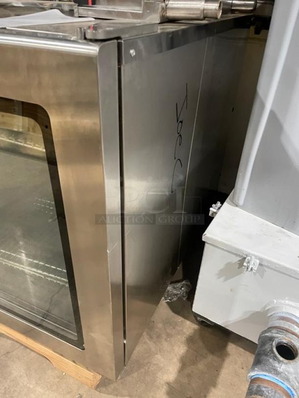 NEW Alto-Shaam Prodigy Pro Series stainless steel electric combi oven, model CTP720E, with digital touch controls.