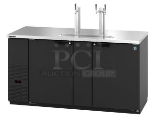 Brand new Hoshizaki DD69 metal kegerator, dual taps, scratch and dent, 115V, 1 phase, commercial grade, sleek design.