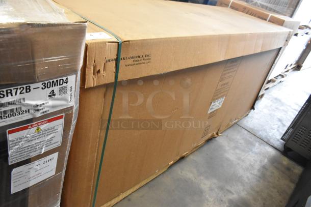 Hoshizaki HBB-4G-LD-95 brand new scratch and dent 3-door back bar cooler in original packaging, 115 volts, 1 phase.