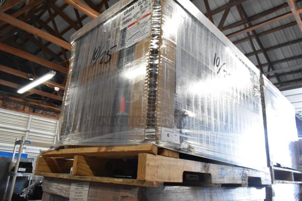 Brand new Hoshizaki UR48A-GLP01 stainless steel 2-door undercounter cooler in box. 115 volts, 1 phase.