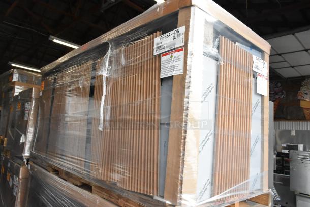 Brand new Hoshizaki PR93A-D6 stainless steel pizza prep table, six drawers, 115V, 1 phase, in box, labeled.