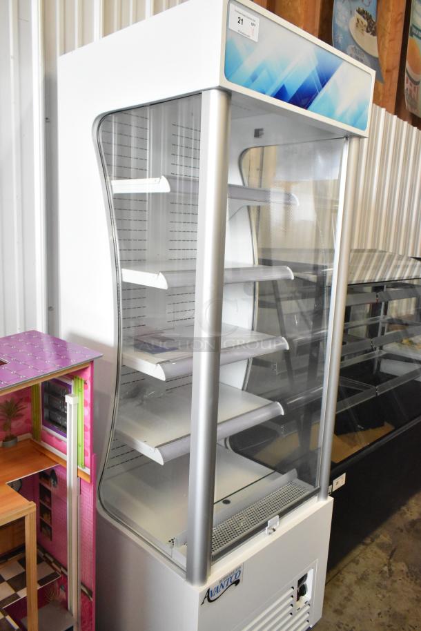 Brand new Avantco WVAC-28HC 28" white refrigerated air curtain merchandiser. Scratch and dent. 115 volts, 1 phase.