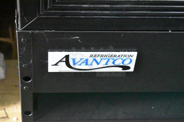 Brand new Avantco 178GDC23HCB commercial cooler; metal, single door, with poly coated racks, on commercial casters.