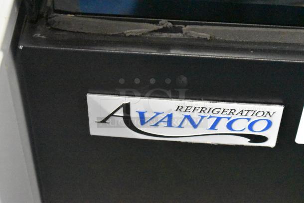 Brand new Avantco 193BCFD72B black bakery display case, 70 7/8", LED lighting, minor scratches, 115V, 1 phase.