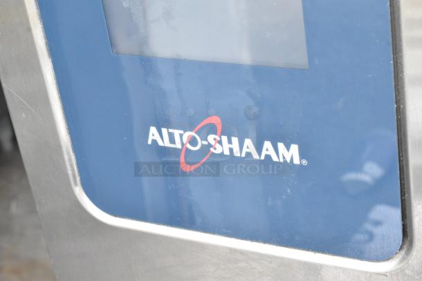2018 Alto Shaam CTP10-10EVH stainless steel combi convection oven, electric, ventless hood, equipment stand.