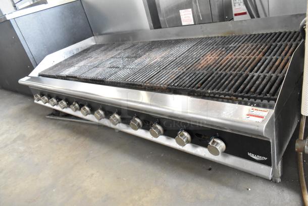 Vollrath stainless steel commercial gas charbroiler grill, countertop model, multiple control knobs, used condition.