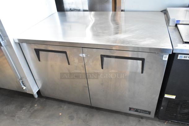 True TUC-48F-LP stainless steel 2-door undercounter freezer, 115V, 1 phase, commercial use, good condition.
