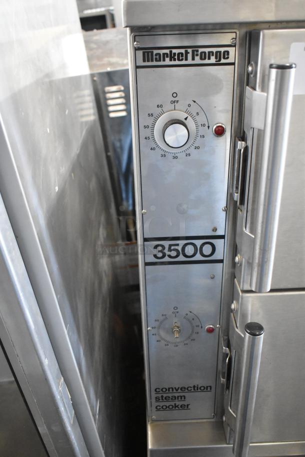 Market Forge 3500 stainless steel steam cabinet with M24GIA steam generator, 170,000 BTU, convection steam cooker.