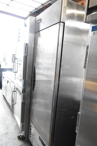 2020 Padela PDB-1F-HC stainless steel single door commercial freezer, poly-coated racks, commercial casters, 115V, 1 Phase.