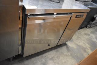 Continental CFB42 stainless steel undercounter freezer, single door, on commercial casters, 115V, 1 Phase, good condition.