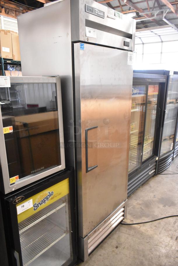 2022 True T-19F-HC Stainless Steel Commercial Freezer, single door, poly coated racks, 115V, 1 Phase, lightly used.