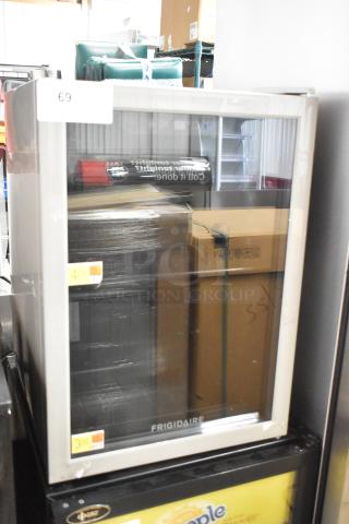 2022 Frigidaire EFMIS9000 Metal Mini Cooler Merchandiser, 115V, 1 Phase. Features glass door, interior shelving, good condition.