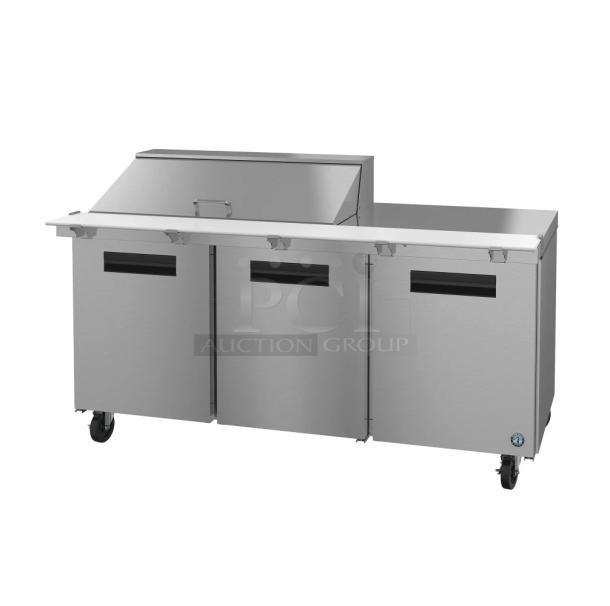 Brand new Hoshizaki SR72B-18M stainless steel commercial prep table. Bain Marie Mega Top, 115V, 1 phase.