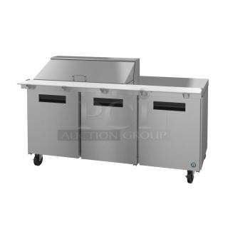Brand new Hoshizaki SR72B-18M stainless steel commercial prep table. Bain Marie Mega Top, 115V, 1 phase.