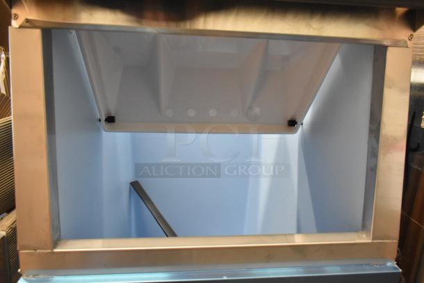 BRAND NEW SCRATCH AND DENT! 2025 Hoshizaki B-300SF 22" Ice Storage Bin, stainless steel, 300 lb capacity, visible interior.